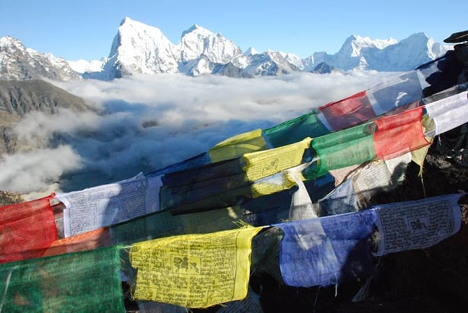 banderas de oración tibetanas